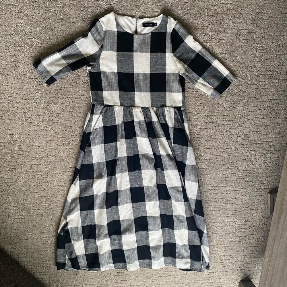ROOLEE buffalo check dress sz S